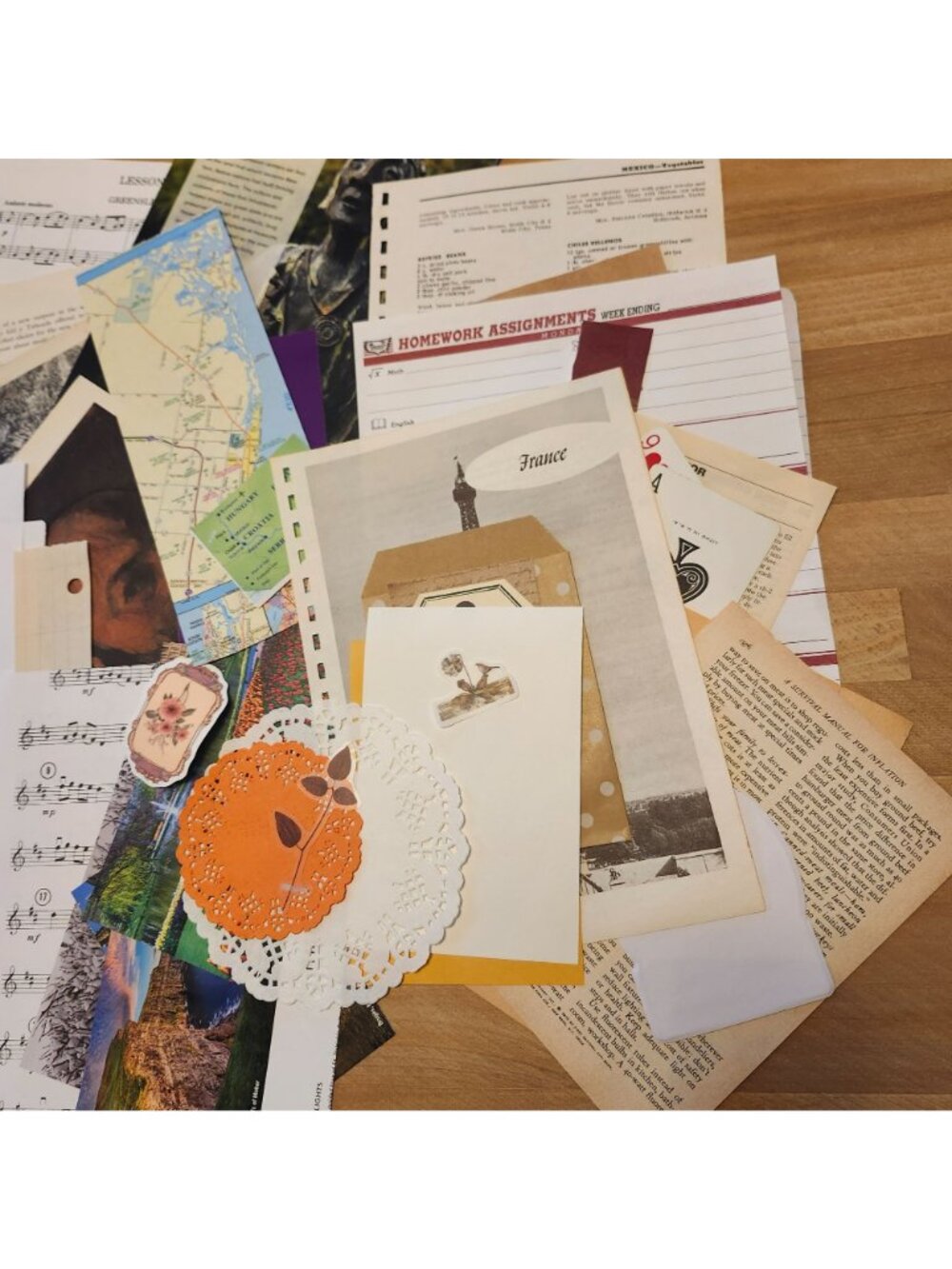 70 + Piece Ephemera Lot Junk Journal Scrapbooking Paper Supplies Mixed Bundle - Picture 3 of 5